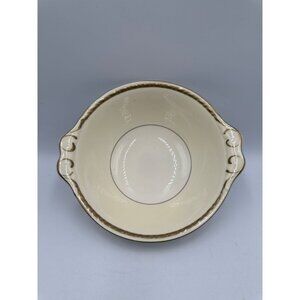 Homer Laughlin Eggshell Georgian Serving Bowl Cream & Gold Scalloped Edge 1930s